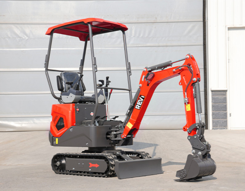Miniexcavadora RM12 REVI Machinery detalle del cazo