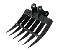 Rastrillo hidráulico accesorio para miniexcavadora REVI Machinery